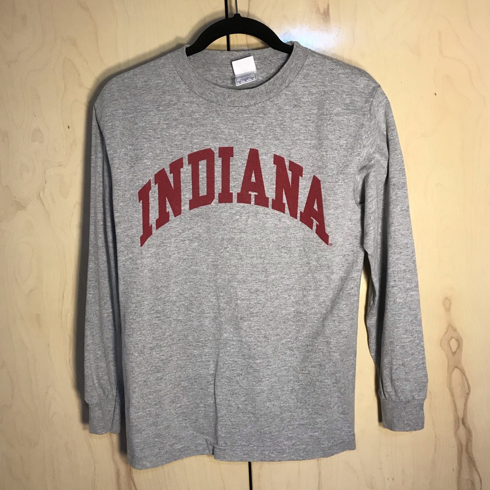 Vintage Grey Indiana Collegiate Long Sleeve Tee